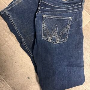 Wrangler Women's Indigo Bootcut Jeans with Contrast Stitching